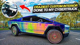 GETTING THE CRAZIEST CUSTOM INTERIOR DONE TO MY TESLA CYBERTRUCK