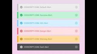 Custom warning Alert Notification using HTML CSS &JavaScript
