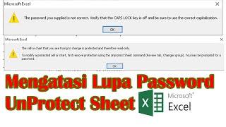 Membuka Unprotect Sheet Excel Dengan Mudah dan Ampuh Tanpa Password, Lupa Password #excel #tutorial