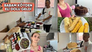 HEPSİNİ KENDİ YAPIYOR️KIZILCIK ŞERBETİ HARİKAYDIKEKİMİ ALDIM GİTTİM ÇOK ÖZLEMİŞKÖY MISIRIVlog