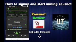 ZeusNet Review | How to signup and start mining ZNT on mobile phone