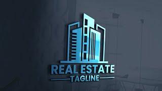 How to create real estate logo design || 3d logo design in Adobe Illustrator illustrator