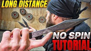 NO-SPIN Knife Throwing Long Distance Tutorial