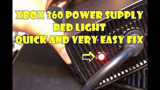 Xbox 360 Power Supply AC Adapter Brick Red Light Fix