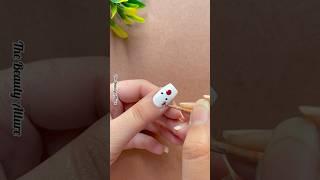 Easy Christmas nail art without tools #nailart2024 #shorts #christmasnailart