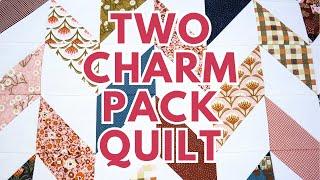 Free Charm Pack Quilt Pattern | Quick & Easy Herringbone Quilt Pattern | Free Baby Quilt Pattern