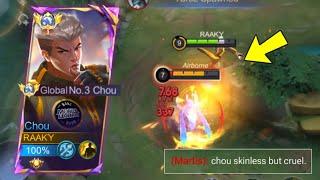 TOP GLOBAL CHOU NO SKIN GAMEPLAY!!