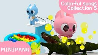 Learn and Sing with Miniforce | Colorful songs Collection ver.5 | Color play | Mini-Pang TV 3D Song