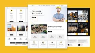 How To Make A Responsive Construction Website Design [ HTML / CSS / SASS / JavaScript ] From Scratch