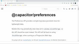 Ionic 6 storage service for CRUD with Capacitor Preferences API