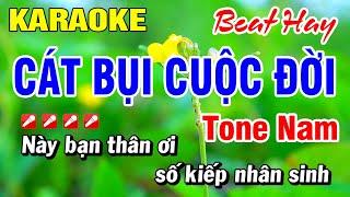 Karaoke Cát Bụi Cuộc Đời (Beat Hay) Tone Nam Nhạc Sống | Hoài Phong Organ