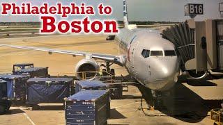 Full Flight: American Airlines B737-800 Philadelphia to Boston (PHL-BOS)