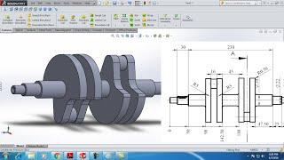 crankshaft design solidworks/ Vẽ trục khuỷu với solidworks 2015