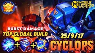 Cyclops Gameplay Hard Carry 25 Kills even my enemy is always invading my buffs! Epic Comeback!! MLBB