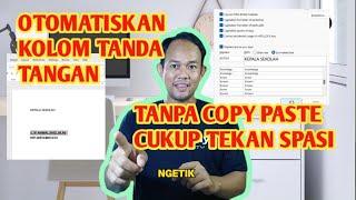 OTOMATISKAN Nama dan Jabatan Pada Kolom Tanda Tangan | Tips Kolom Ttd otomatis #tutorial #excel