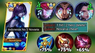 NOVARIA NO.1 INDONESIA 1 HIT = 2 HERO DELETED BRUTAL BUILD & EMBLEM 2023 | TOP 1 NOVARIA BUILD 2023!