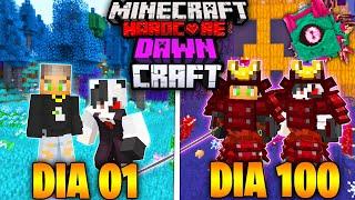 SOBREVIVI 100 DIAS NO DAWNCRAFT DO MINECRAFT HARDCORE EM DUPLA - O FILME