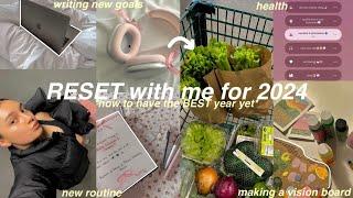 2024 RESET with me *how to have your best year* vision board + goal setting + productive planning