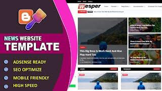 Best  SEO Ready News Website Theme for blogger Website | AdSense  Approval blogger Template