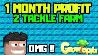1 MONTH PROFIT OF 2 TACKLE FARMS!!! | Growtopia Profit 2024