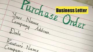 Business Letter-Letter to Purchase Product/Purchase Order/Letter Writing/Handwriting