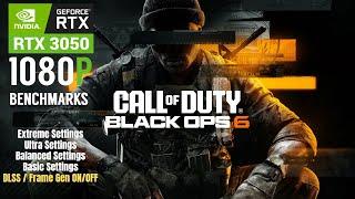 Nvidia RTX 3050 8GB Call Of Duty Black Ops 6 1080P Benchmarks