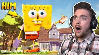 My Neighbor is GIANT SPONGEBOB!!! | Hello Neighbor Gameplay (Mods)