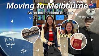 MOVING TO MELBOURNE AS AN INTERNATIONAL STUDENT | travel vlog, crying, settling down, etc.