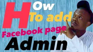 How to add admin to your Facebook page