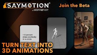 SayMotion Announcement by DeepMotion | Generative AI Text to 3D Animation | Now Available!