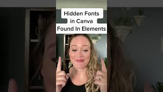 Hidden Fonts Found In Canva Elements