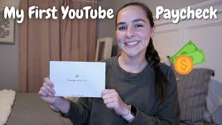 My First YouTube Paycheck | how much youtube paid me