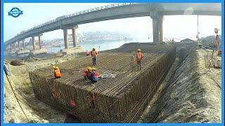 Incredible Modern Bridge Construction Technology - Heavy Equipment Machines In Road Construction