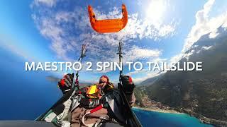 Maestro 2 spin to tailslide  #paragliding #ölüdeniz  #SIV #maestro 2