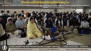 073 Bhai Harkamal Singh Jee New Jersey @ Friday AM Toronto July 2023 Annual Akhand Keertan Smaagam