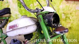 Restoration Abandoned Old Moped Riga From 1965s - Two Stroke Engine