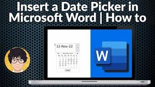 Insert a Date Picker in Ms Word |  insert date picker in word | how-to insert date picker in ms word