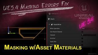 Unreal 5.4 Motion Design Object Masking with Asset Materials