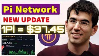 Big News  Pi Network New Update ll Pi Coin Listed On Exchange  l 1Pi = $37.45 #crypto #pinetwork