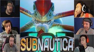 Gamers Reactions to the First Encounter of Reaper Leviathan | Subnautica