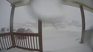 Time lapse, 24 hrs, Snow. Blizzard St. John’s, Nest Camera, Newfoundland. January 18, 2020