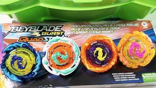 ALL THE PANDORA! | Energy Uprising 4-Pack Twister/Flame/Lightning/Tidal | Beyblade Burst QuadStrike