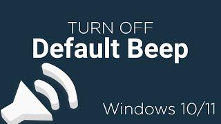 Turn off Default Beep On Windows