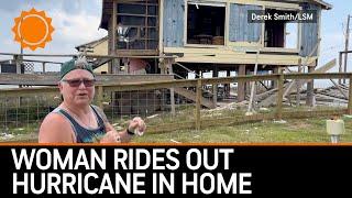 "It Was Pretty Scary:" Woman Rides Out Hurricane Beryl in Home