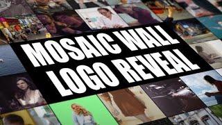 Mosaic Wall Logo Reveal (DaVinci Resolve templates)