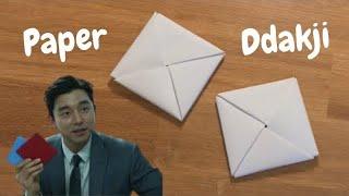 Paper Ddakji Tutorial || Squid Game Paper Flip Game || 딱지