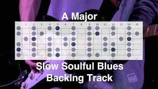 Slow Soulful Blues Guitar Backing Track in A