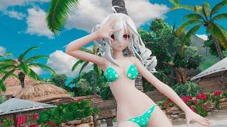 【HAKU/Bikini】-Winter is approaching, come and feel the coolness of bikini with HAKU!【MMD】