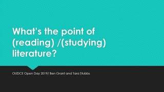 Tara Stubbs & Ben Grant - What's the Point of Literature?