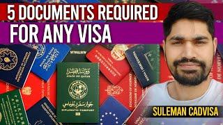 TOP 5 IMPORTANT DOCUMENTS TO GET ANY COUNTRY VISA IN FIRST ATTEMPT